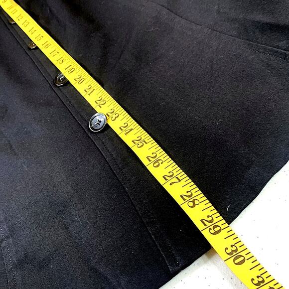 Liz Claiborne Long Sleeve Button Down Shirt Jacket Shacket Size 10 Black - Picture 11 of 12